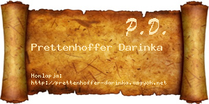 Prettenhoffer Darinka névjegykártya